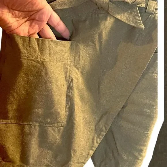 💥2/$15💥 Madewell High-waist Tie skirt 100% silk - Picture 2 of 6